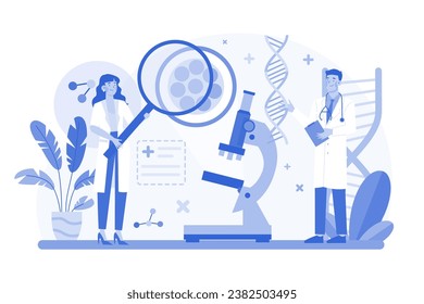 Medical Research Illustration concept on a white background