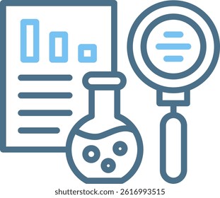 Medical research Line Two Colour Icon