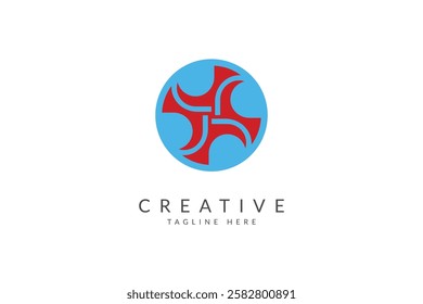 Medical research logo design vector illustration.