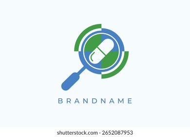 Plantilla de Vector de diseño de logotipo de investigación médica. Icono de la ciencia médica.