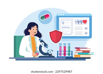 A medical researcher conducts studies to discover new treatments and cures.