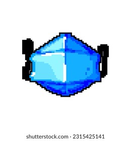 medical respirator mask game pixel art retro vector. bit medical respirator mask. old vintage illustration