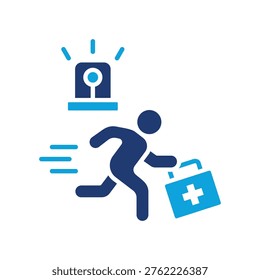 Medical Response Icon Mixed Vector Illustration