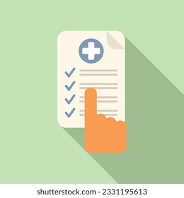 Medical result icon flat vector. Positive test. Digital equipment