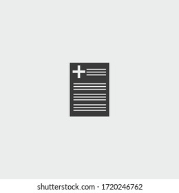 medical result icon. medical result vector on gray background