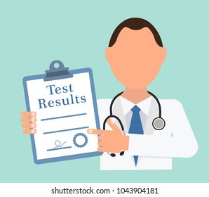 Medical result of tests.
