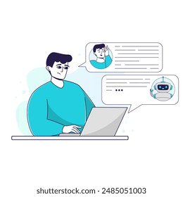 medical robot assistant consults online, collects anamnesis and prescribes treatment. Concept of medicine of the future. Personalized healthcare, AI-enabled diagnostics and telemedicine innovations.