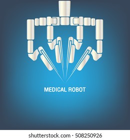 Medical Robot Icon Vector