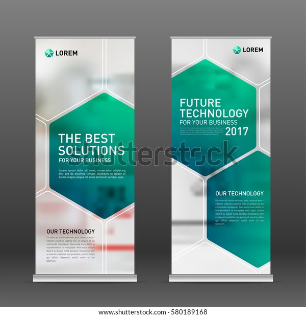 Medical Roll Up Banner Design Layout Stock Vektorgrafik Lizenzfrei