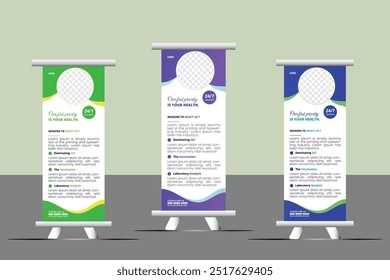 Medical Roll Up Banner design Template