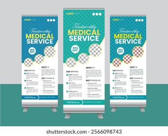 Medical Roll Up Banner  Displays Superior Care