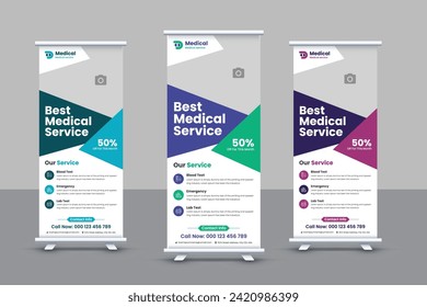 Medical Roll Up Banner Template	