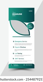 Medical Rollup banner design template 