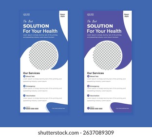 Medical Roll-Up or DL ​​Flyer Design and Rack Card Design Template for your Business