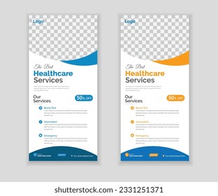 Medical Roll-Up Or Dl Flyer Design Template For Your Business