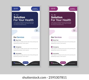 Medical Roll-Up Or Dl Flyer Design Template For Your Business