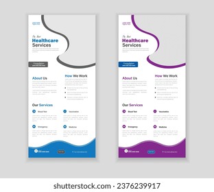 Medical Roll-Up Or Dl Flyer and Rack Card Design Template For Your Business