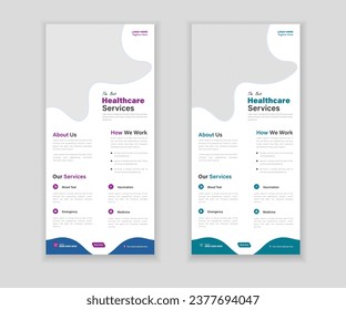 Medical Roll-Up Or Dl Flyer And Rack Card Design Template For Your Business