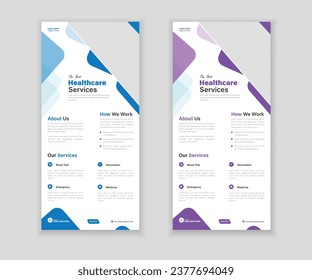 Medical Roll-Up Or Dl Flyer And Rack Card Design Template For Your Business