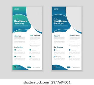 Medical Roll-Up Or Dl Flyer And Rack Card Design Template For Your Business