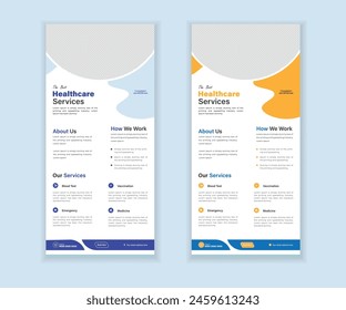 Medical Roll-Up Or Dl Flyer And Rack Card Design Template For Your Business