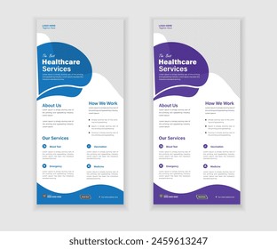 Medical Roll-Up Or Dl Flyer And Rack Card Design Template For Your Business