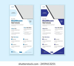 Medical Roll-Up Or Dl Flyer And Rack Card Design Template For Your Business