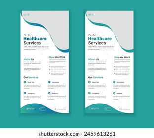 Medical Roll-Up Or Dl Flyer And Rack Card Design Template For Your Business