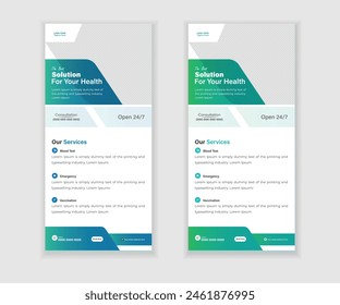 Medical Roll-Up Or Dl Flyer And Rack Card Design Template For Your Business