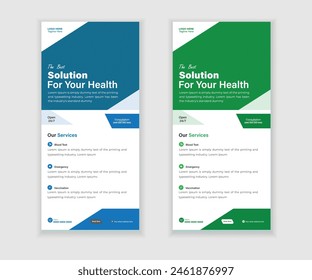 Medical Roll-Up Or Dl Flyer And Rack Card Design Template For Your Business