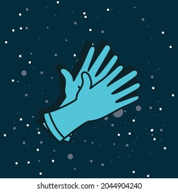 medical rubber gloves accessories icon