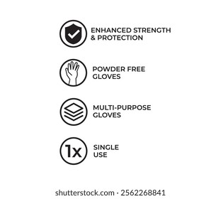 Medical rubber gloves, Business infographic template. Vector