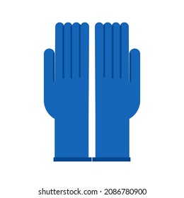 The Medical rubber gloves illustration.