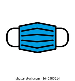 Medical safety mask icon vector sign and symbol