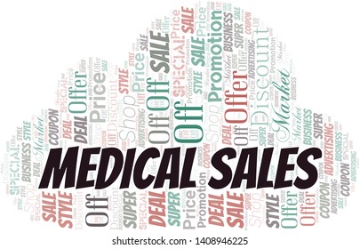 Medical Sales Word Cloud. Word cloud Made With Text.