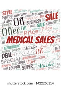 Medical Sales Word Cloud. Wordcloud Made With Text.