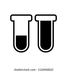 Medical samples in test tubes couple icon vector icon. Simple element illustration. Medical samples in test tubes couple symbol design. Can be used for web and mobile.