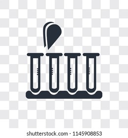 Medical samples in test tubes couple vector icon isolated on transparent background, Medical samples in test tubes couple logo concept