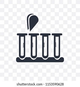 Medical samples in test tubes couple vector icon isolated on transparent background, Medical samples in test tubes couple logo concept