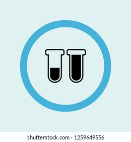 medical samples in test tubes couple icon symbol. Premium quality isolated medical samples in test tubes couple vector icon in trendy style. medical samples in test tubes couple element.