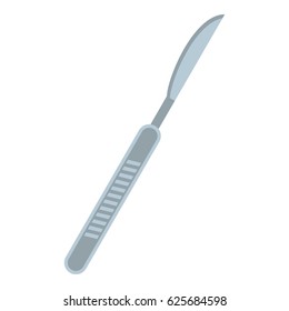 Medical scalpel icon flat isolated on white background vector illustration