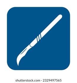 Medical scalpel icon. Hospital surgery knife sign illustration