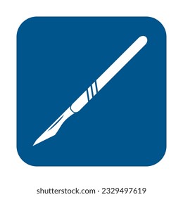 Medical scalpel icon. Hospital surgery knife sign illustration