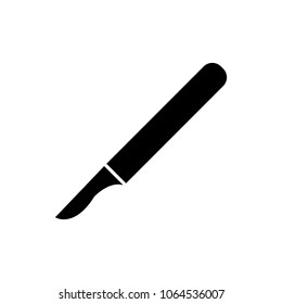 Medical scalpel vector icon. Hospital surgery knife sign illustration.