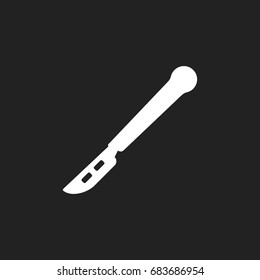 Medical scalpel vector icon. Hospital surgery knife sign illustration.