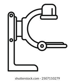 Medical scanner machine drawing for modern clinic examination of internal organs