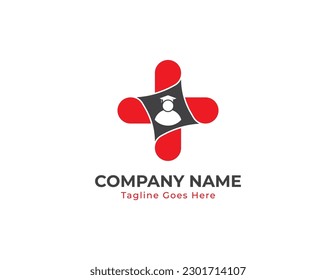 Medical School Logo Concept sign icon symbol Element Design. School, Graduation, Education, Cross, Hospital, Clinic, Health Care Logotype. Vector illustration logo template