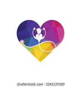 Medical School vector logo design. Medical student icon vector.	
