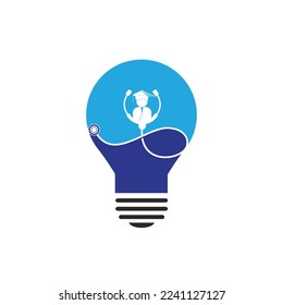 Medical School vector logo design. Medical student icon vector.	
