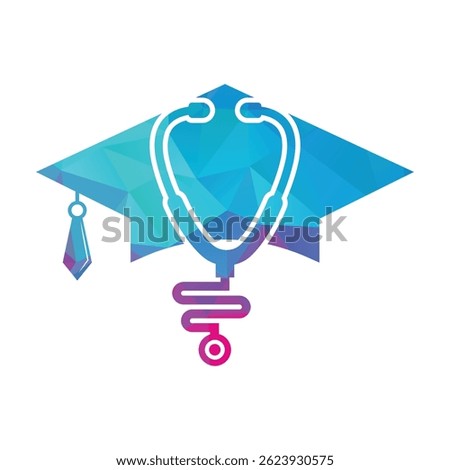Medical School vector logo design. Medical student icon vector.